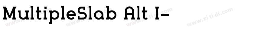 MultipleSlab Alt I字体转换